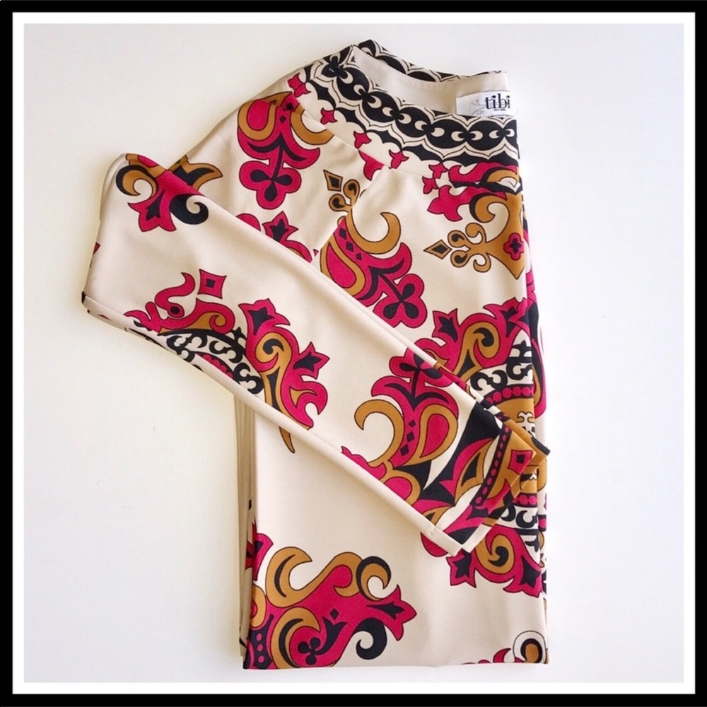 TIBI LONG SLEEVES BLACK PRINT A-LINE DRESS A3C - Picture 6 of 8